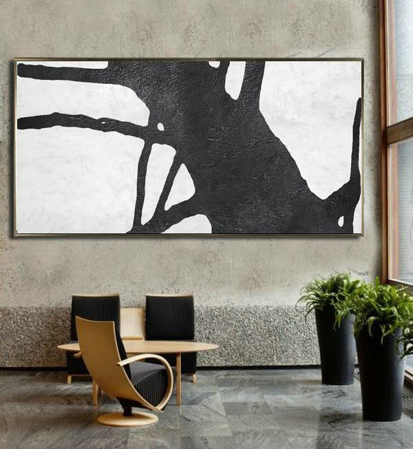 Custom Canvas Wall Art,Oversized Panoramic Minimal Art On Canvas - Abstract Paintings On Sale